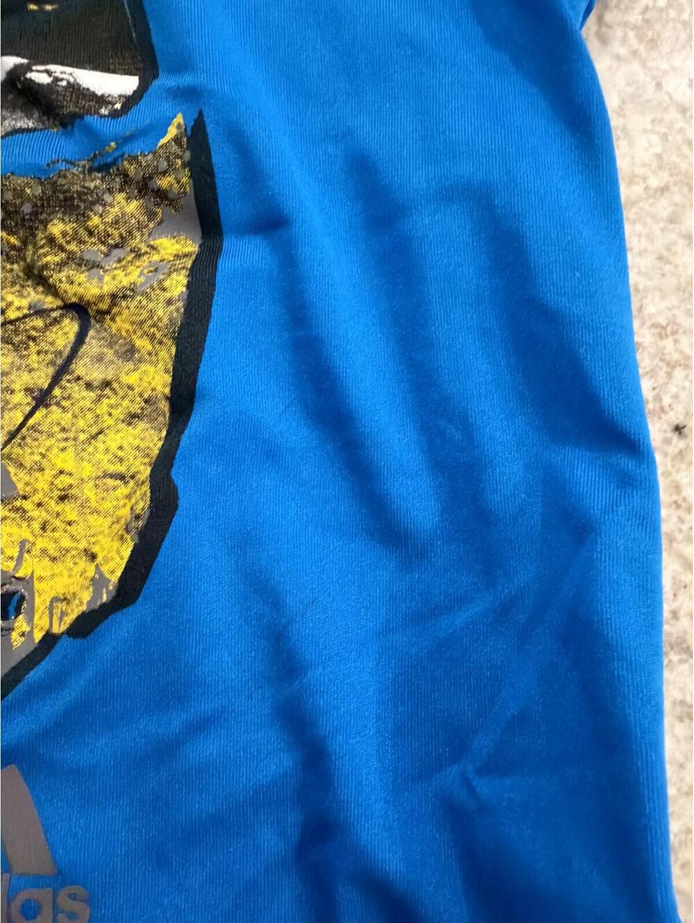Adidas Boys Large Blue Graphic T-Shirt - Picture 7 of 8